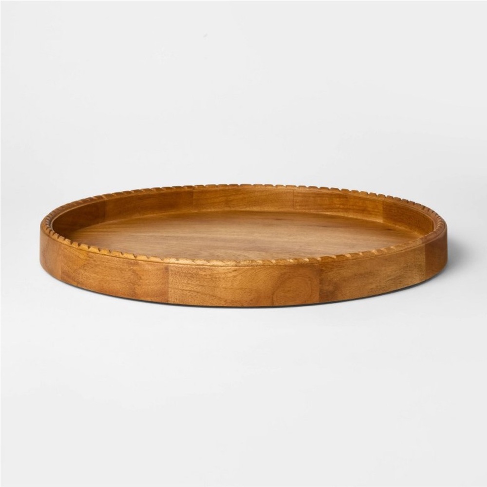 Braided Edge Wood Tray Light Brown - Threshold designed with Studio
McGee